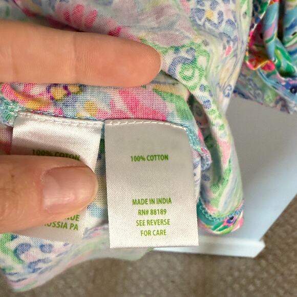 Lilly Pulitzer Geanna Swing Dress Size Small Alligator Isle Floral Preppy Cotton - Picture 5 of 7